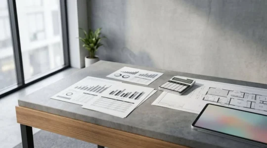 Analyse financière d'un projet d'investissement immobilier avec documents de calcul de rentabilité